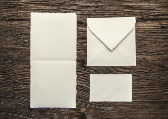 Folded invitation "Amatruda" square model