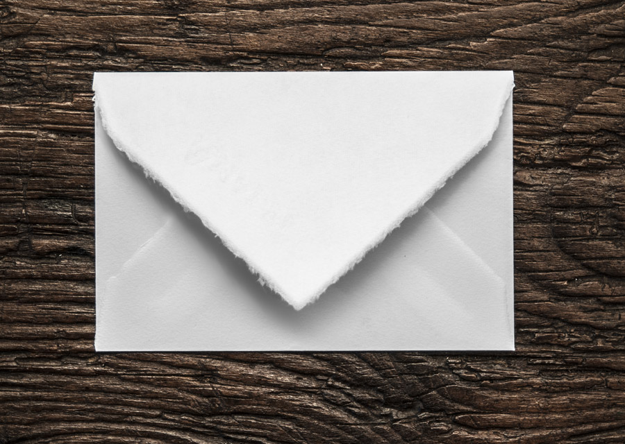 Classic envelope "Amalfi" model (ivory or white) Amatruda Store